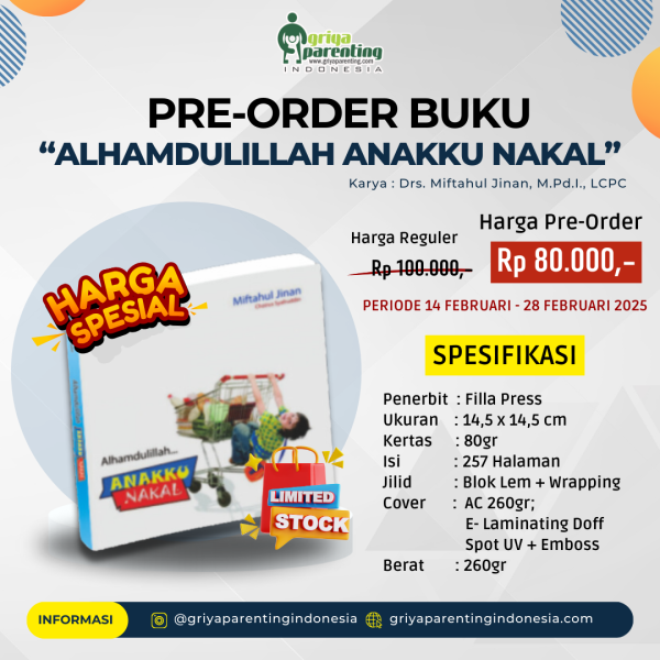 PRE-ORDER BUKU ALHAMDULILLAH ANAKKU NAKAL